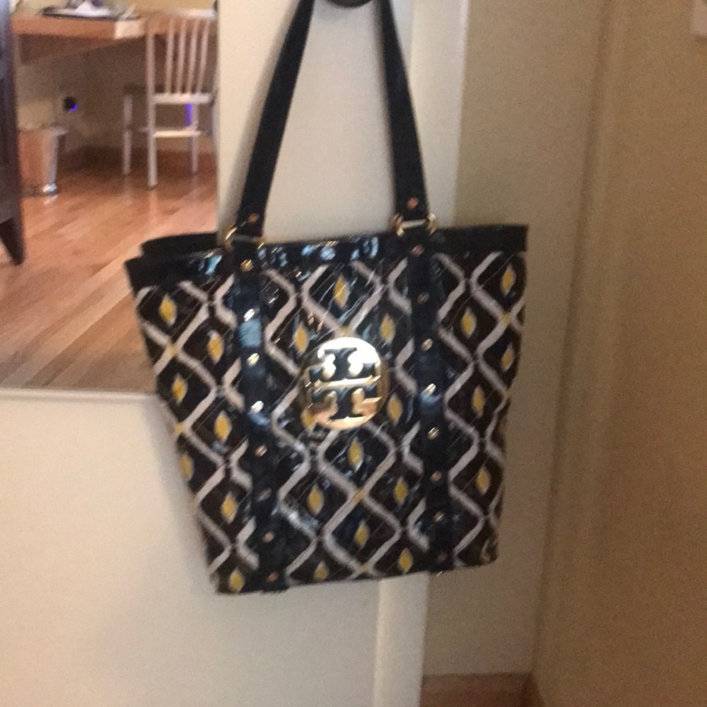 Tory Burch patent leather print bag